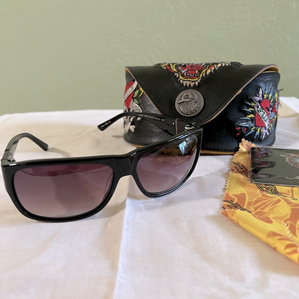Ed Hardy sunglasses with case. Almost new.